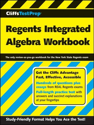 cover image of CliffsTestPrep Regents Integrated Algebra Workbook